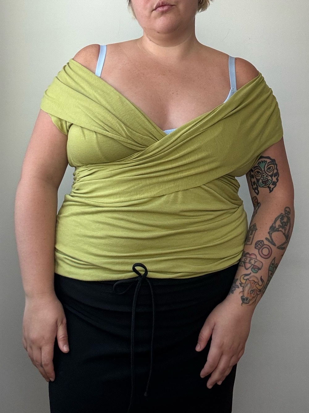 Olive Off-Shoulder Top